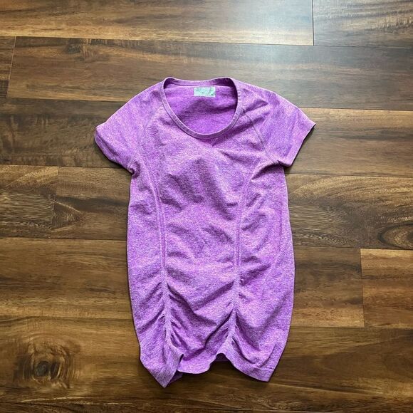 Athleta Fastest Track Short Sleeve Top - Heather Purple XS - Picture 3 of 3